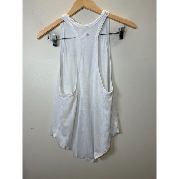Lululemon Women's Medium White Athletic Racerback Tank Top Pullover - Picture 2 of 3